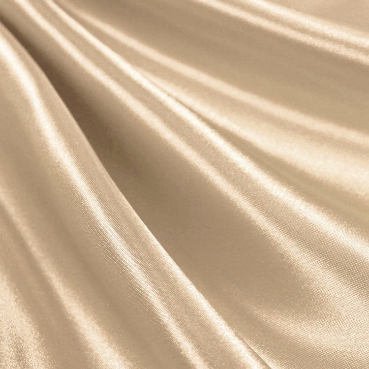 Eliza LIGHT CHAMPAGNE Shiny Heavy Bridal Wedding Satin Fabric by the Yard