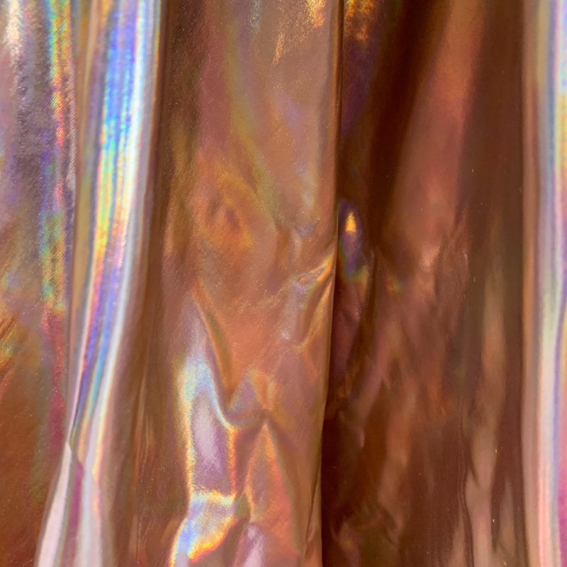 Finley IRIDESCENT ROSE GOLD 4-Way Stretch Metallic Foil Fabric by the Yard
