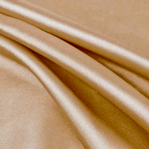 Payton CHAMPAGNE Faux Silk Stretch Charmeuse Satin Fabric by the Yard