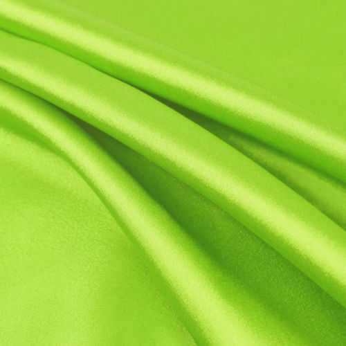 Payton LIME GREEN Faux Silk Stretch Charmeuse Satin Fabric by the Yard