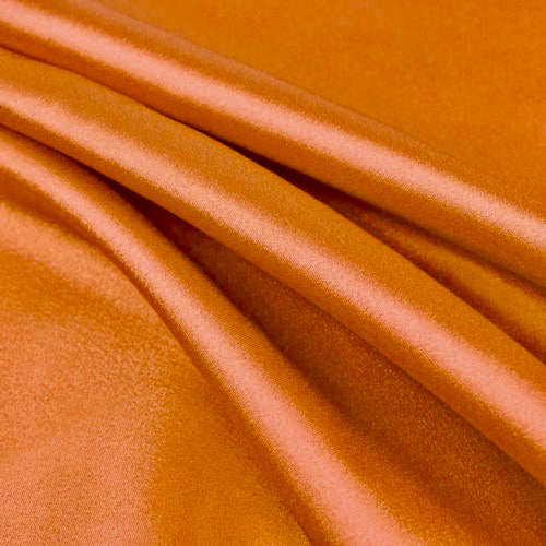 Payton ORANGE Faux Silk Stretch Charmeuse Satin Fabric by the Yard