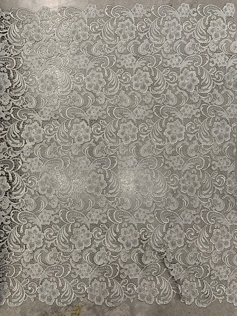 Maggie GREY Guipure Venice Heavy Lace Fabric by the Yard