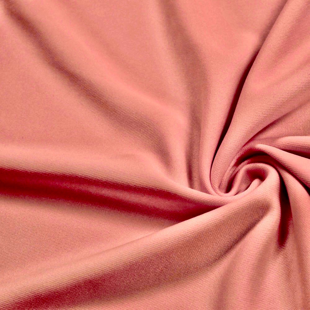 Evie CORAL Polyester Scuba Knit Fabric by the Yard