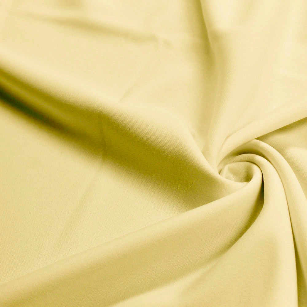 Evie PALE YELLOW Polyester Scuba Knit Fabric by the Yard