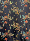 Hope BLACK Dragon Brocade Chinese Satin Fabric by the Yard