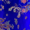 Hope ROYAL BLUE Dragon Brocade Chinese Satin Fabric by the Yard