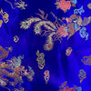 Hope ROYAL BLUE Dragon Brocade Chinese Satin Fabric by the Yard