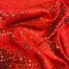 Vivienne RED GOLD Floral Brocade Chinese Satin Fabric