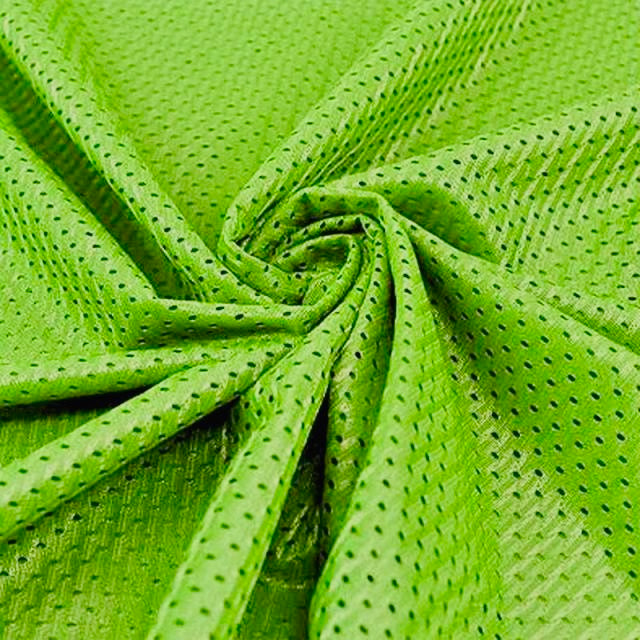 Sawyer LIME GREEN Polyester Football Sports Mesh Knit Fabric - New Fabrics  Daily