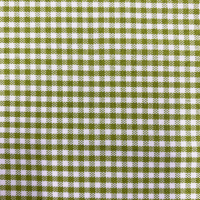 Keira APPLE GREEN Mini Checkered Poly Poplin Fabric by the Yard