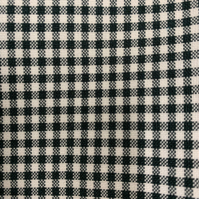 Keira BLACK Mini Checkered Poly Poplin Fabric by the Yard