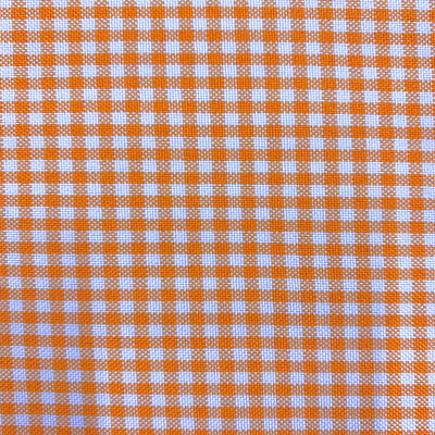 Keira ORANGE Mini Checkered Poly Poplin Fabric by the Yard