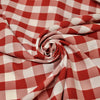 Camille RED 1" Big Checkered Gingham Pattern Poly Poplin Fabric by the Yard