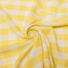 Camille YELLOW 1" Big Checkered Gingham Pattern Poly Poplin Fabric by the Yard