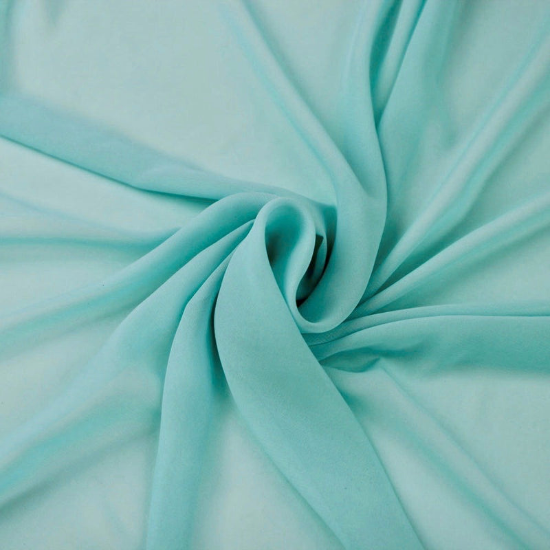 Danielle AQUAMARINE Polyester Hi-Multi Chiffon Fabric by the Yard