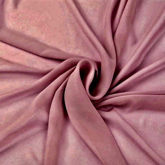 Danielle DARK DUSTY PINK Polyester Hi-Multi Chiffon Fabric by the Yard