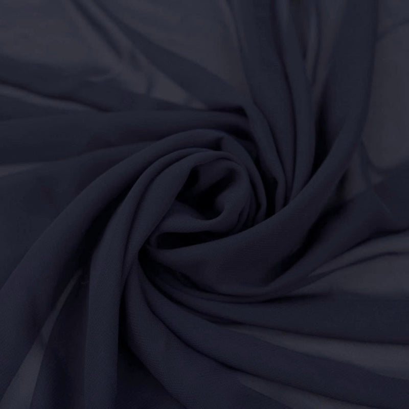 Danielle NAVY BLUE Polyester Hi-Multi Chiffon Fabric by the Yard