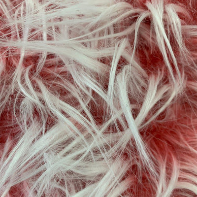 Bethany RED Frost Mongolian Long Pile Soft Faux Fur Fabric for Fursuit, Cosplay Costume, Photo Prop, Trim, Crafts