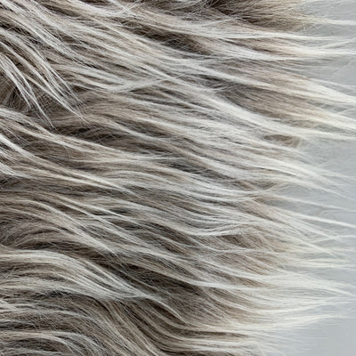 Bethany TAUPE BROWN Frost Mongolian Long Pile Soft Faux Fur Fabric for Fursuit, Cosplay Costume, Photo Prop, Trim, Crafts