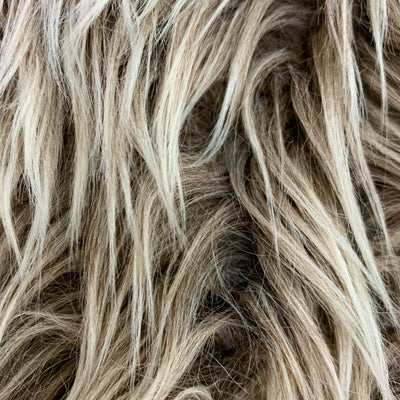 Bethany TAUPE BROWN Frost Mongolian Long Pile Soft Faux Fur Fabric for Fursuit, Cosplay Costume, Photo Prop, Trim, Crafts