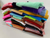 River 2 VARIOUS COLORS Polyester Stretch Velvet Fabric Scraps/Remnants/Off Cuts for Scrunchies, Headbands, Ribbons, Patterns, Crafts