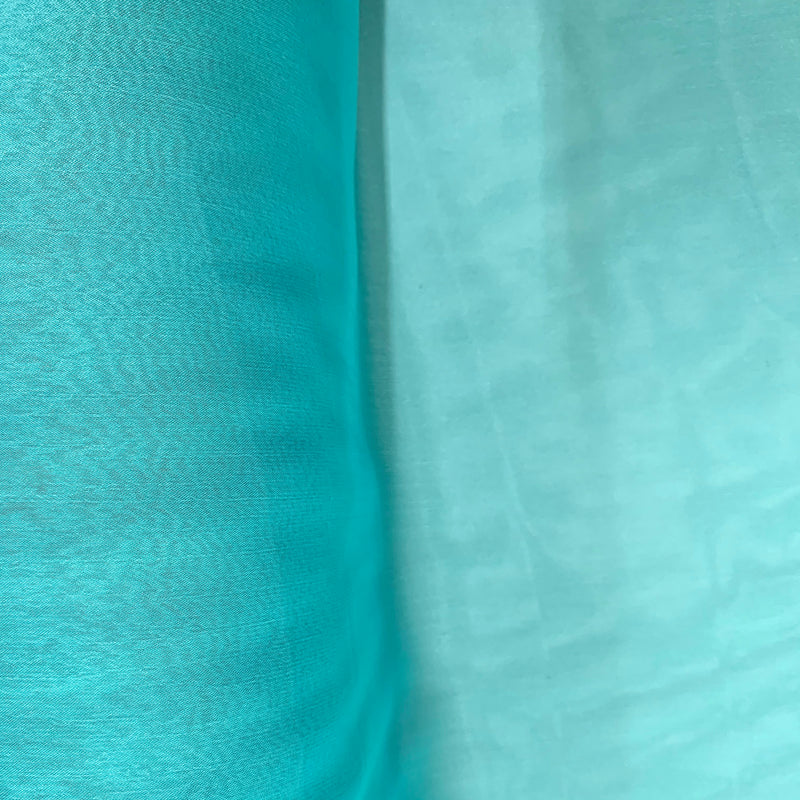 Jolene AQUA Polyester Two-Tone Chiffon Fabric by the Yard