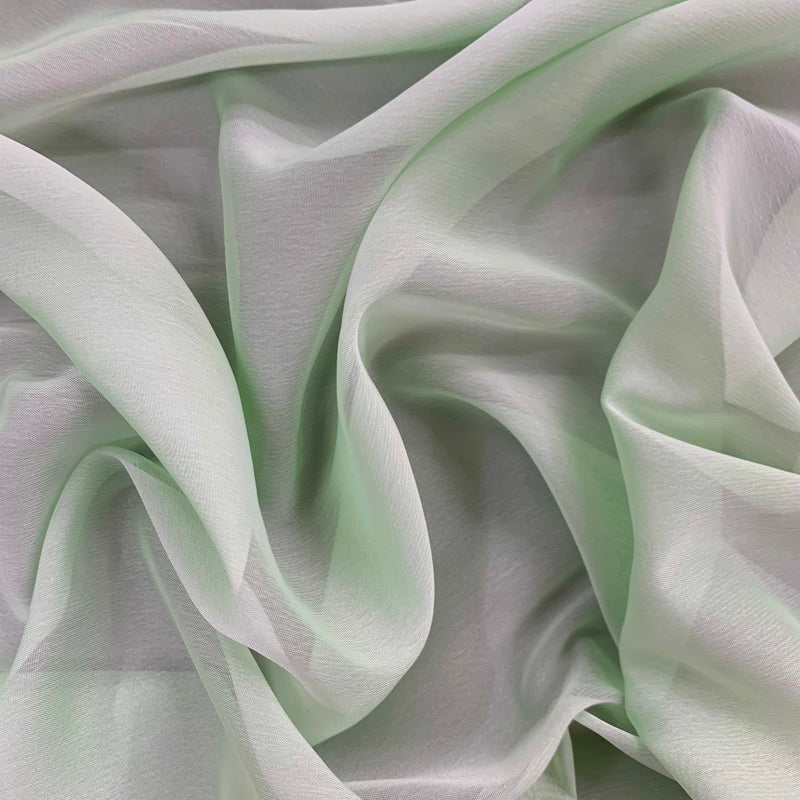 Jolene LIGHT MINT GREEN Polyester Two-Tone Chiffon Fabric by the Yard