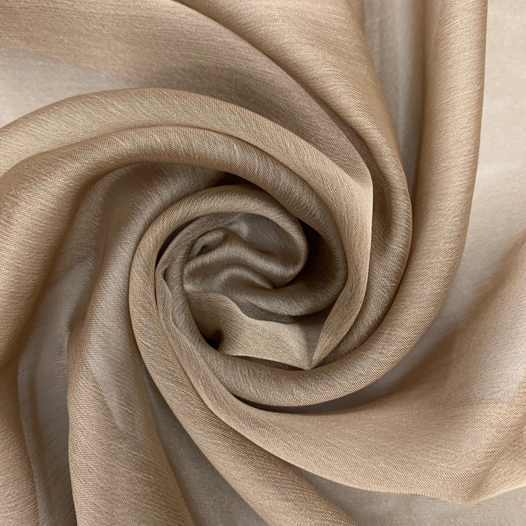 Jolene TOFFEE CREAM Polyester Two-Tone Chiffon Fabric by the Yard