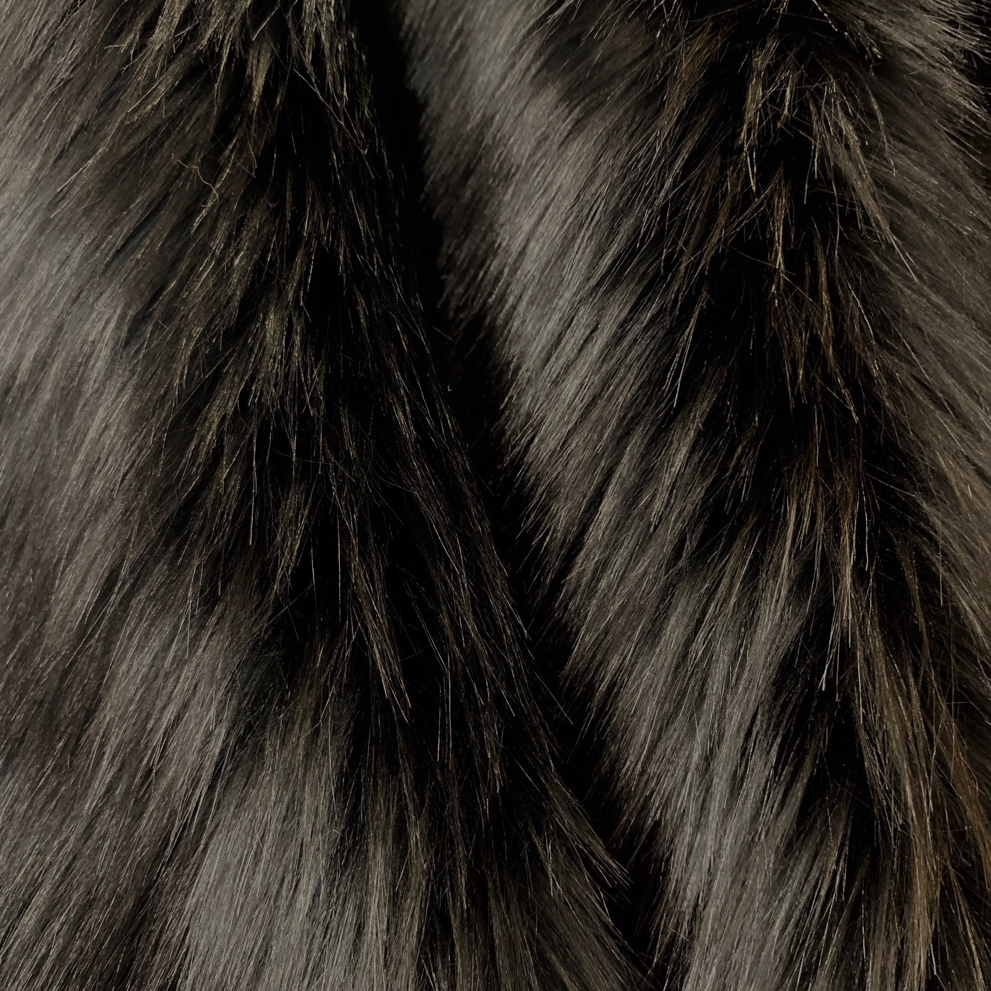 Sasha BLACK Long Pile Soft Luxury Faux Fur Fabric Fursuit, Cosplay Costume, Photo Prop, Trim, Throw Pillow, Crafts