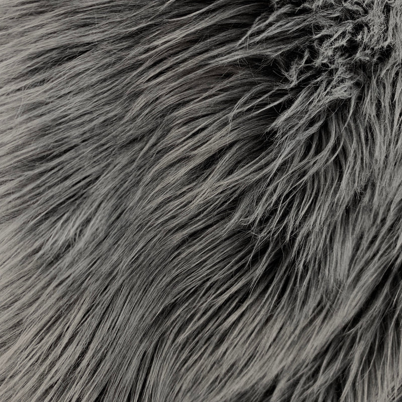 Sasha GREY Long Pile Soft Luxury Faux Fur Fabric Fursuit, Cosplay Costume, Photo Prop, Trim, Throw Pillow, Crafts