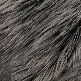 Sasha GREY Long Pile Soft Luxury Faux Fur Fabric Fursuit, Cosplay Costume, Photo Prop, Trim, Throw Pillow, Crafts