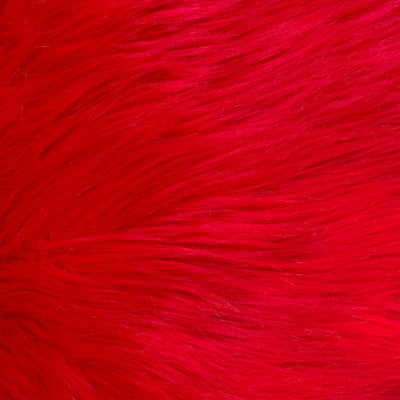 Sasha RED Long Pile Soft Luxury Faux Fur Fabric Fursuit, Cosplay Costume, Photo Prop, Trim, Throw Pillow, Crafts