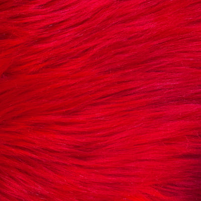 Sasha RED Long Pile Soft Luxury Faux Fur Fabric Fursuit, Cosplay Costume, Photo Prop, Trim, Throw Pillow, Crafts