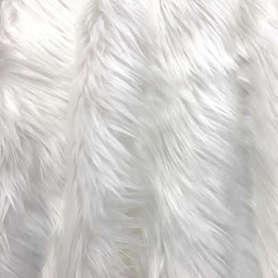 Sasha WHITE Long Pile Soft Luxury Faux Fur Fabric Fursuit, Cosplay Costume, Photo Prop, Trim, Throw Pillow, Crafts