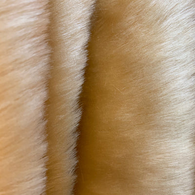 Zahra GOLD 0.75 Inch Short Pile Soft Faux Fur Fabric for Fursuit, Cosplay Costume, Photo Prop, Trim, Throw Pillow, Crafts