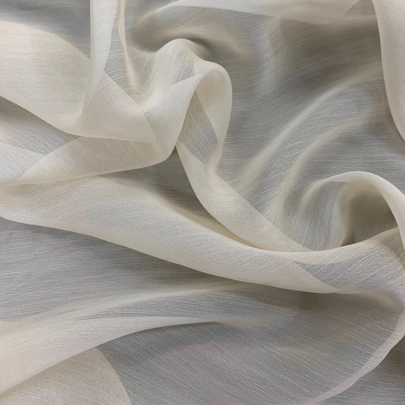 Jolene ECRU Polyester Two-Tone Chiffon Fabric by the Yard