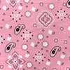 Annabella BLUSH PINK Paisley Floral Print Bandana Poly Cotton Fabric by the Yard - 10115