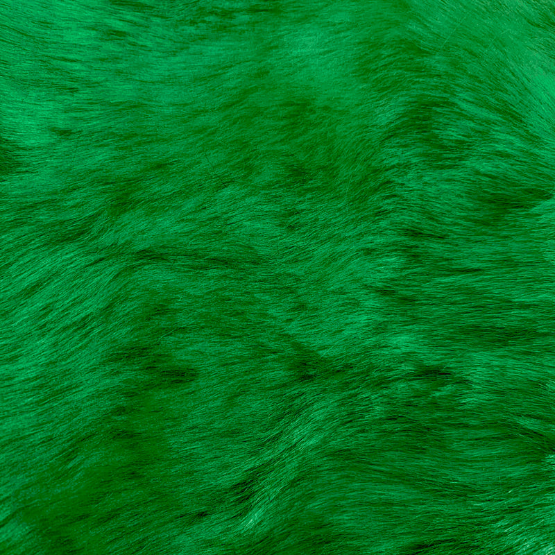 Zahra EMERALD GREEN 0.75 Inch Short Pile Soft Faux Fur Fabric for Fursuit, Cosplay Costume, Photo Prop, Trim, Throw Pillow, Crafts
