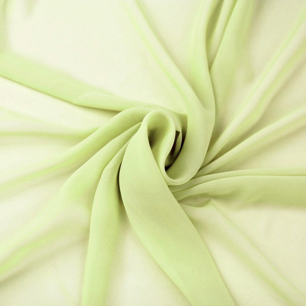 Danielle LIGHT APPLE GREEN Polyester Hi-Multi Chiffon Fabric by the Ya -  New Fabrics Daily