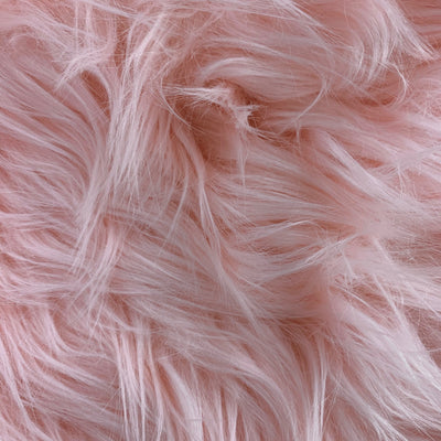 Eden LIGHT PINK Shaggy Long Pile Soft Faux Fur Fabric for Fursuit, Cosplay Costume, Photo Prop, Trim, Throw Pillow, Crafts