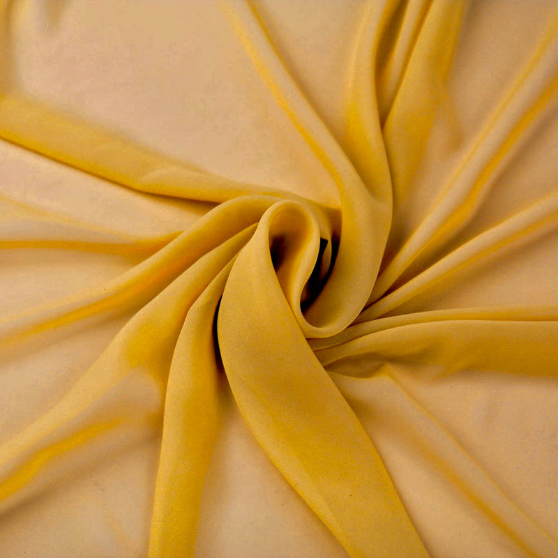 Danielle MUSTARD YELLOW Polyester Hi-Multi Chiffon Fabric by the Yard