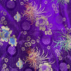 Kate PURPLE Floral Brocade Chinese Satin Fabric by the Yard