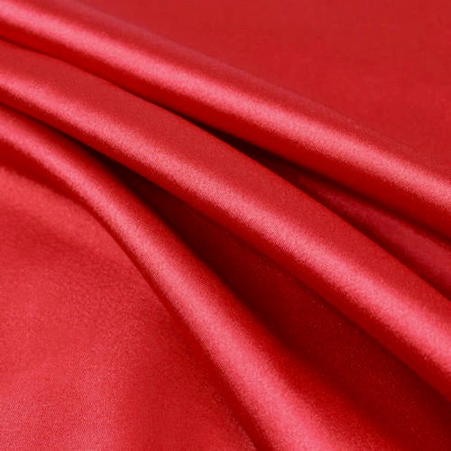 Payton RED Faux Silk Stretch Charmeuse Satin Fabric by the Yard