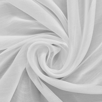 Jolene WHITE Polyester Two-Tone Chiffon Fabric by the Yard