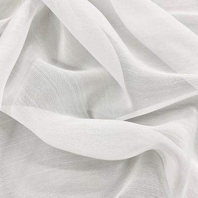 Jolene WHITE Polyester Two-Tone Chiffon Fabric by the Yard