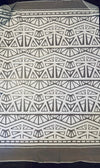 McKinley BURGUNDY Geometric Cutout Vinyl on Mesh Fabric by the Yard