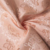 Kayla PEACH Polyester Floral Jacquard Brocade Satin Fabric by the Yard - 10004