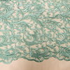 Eloise AQUAMARINE Scroll Embroidery on Mesh Royalty Heavy Lace Fabric by the Yard - 10007