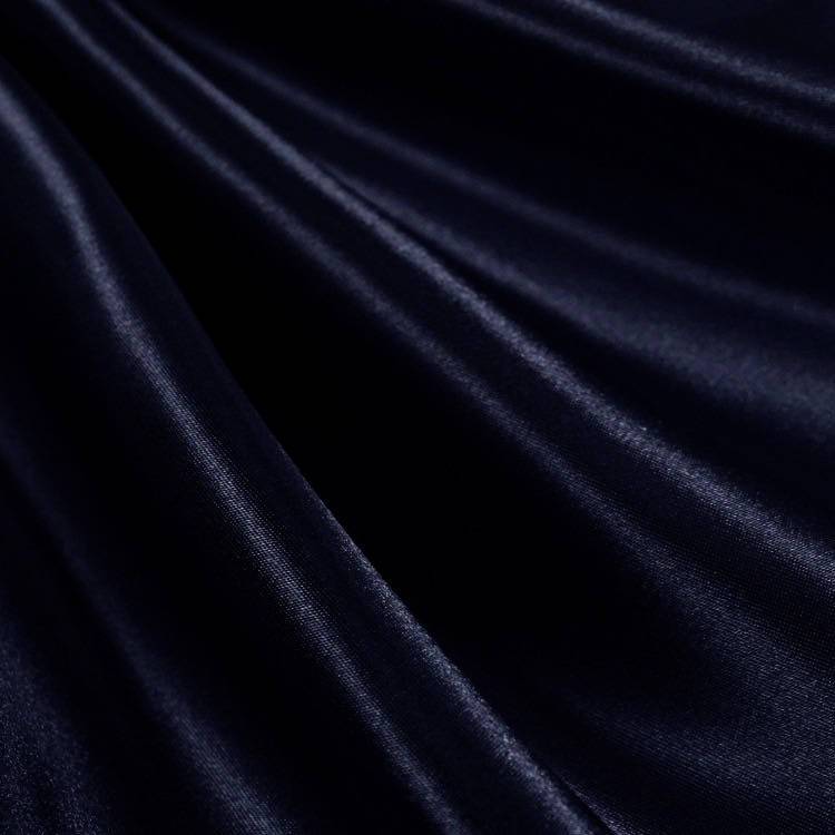 Eliza NAVY BLUE Shiny Heavy Bridal Wedding Satin Fabric by the Yard - 10009