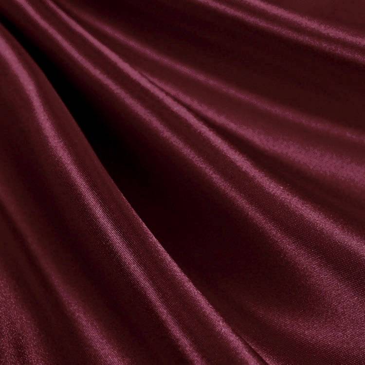 Eliza WINE Shiny Heavy Bridal Wedding Satin Fabric by the Yard - 10009